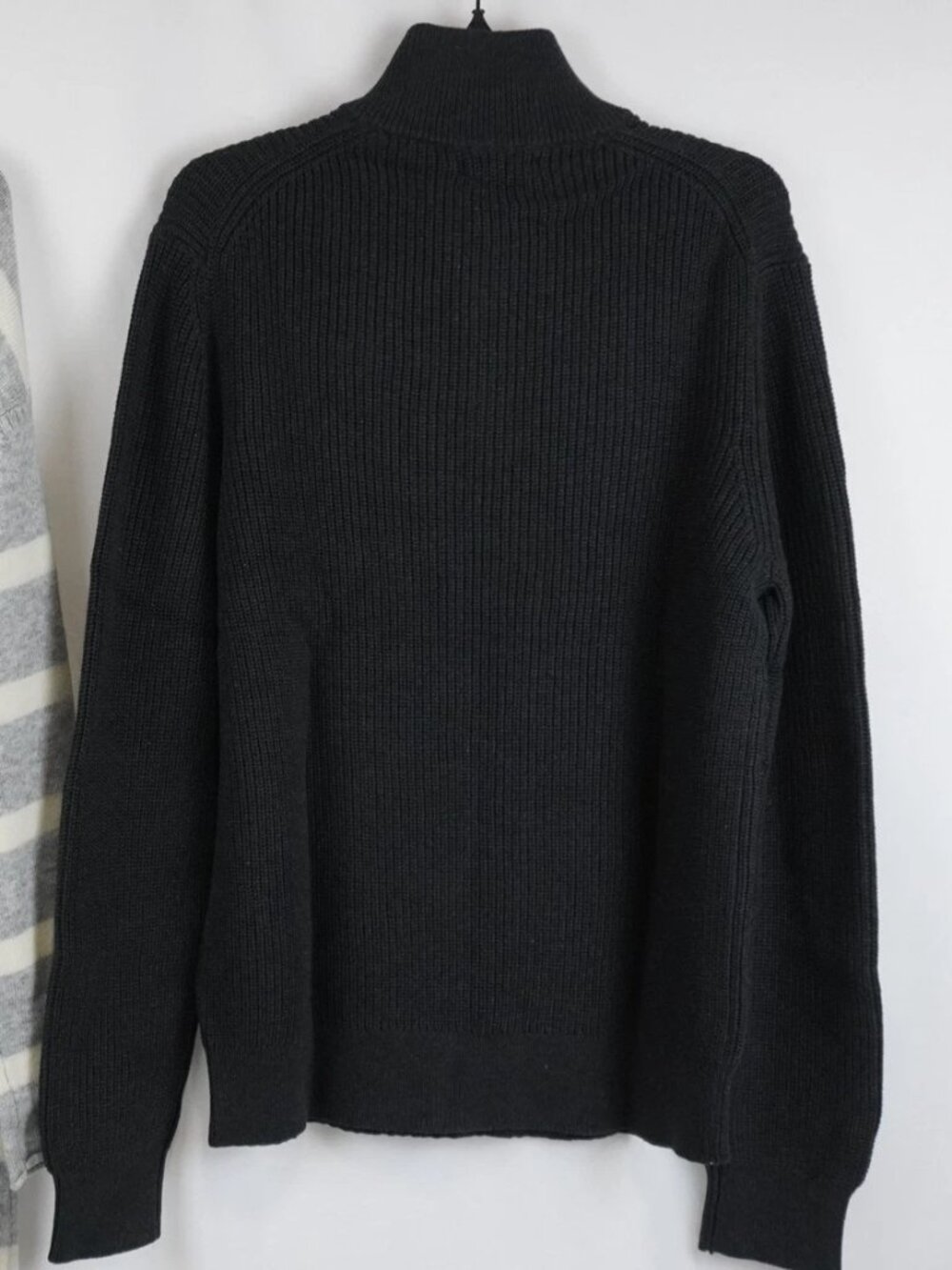 Quince Organic Cotton Ribbed Quarter-Zip Casual Meeting School Travel Work Warm - Picture 2 of 5